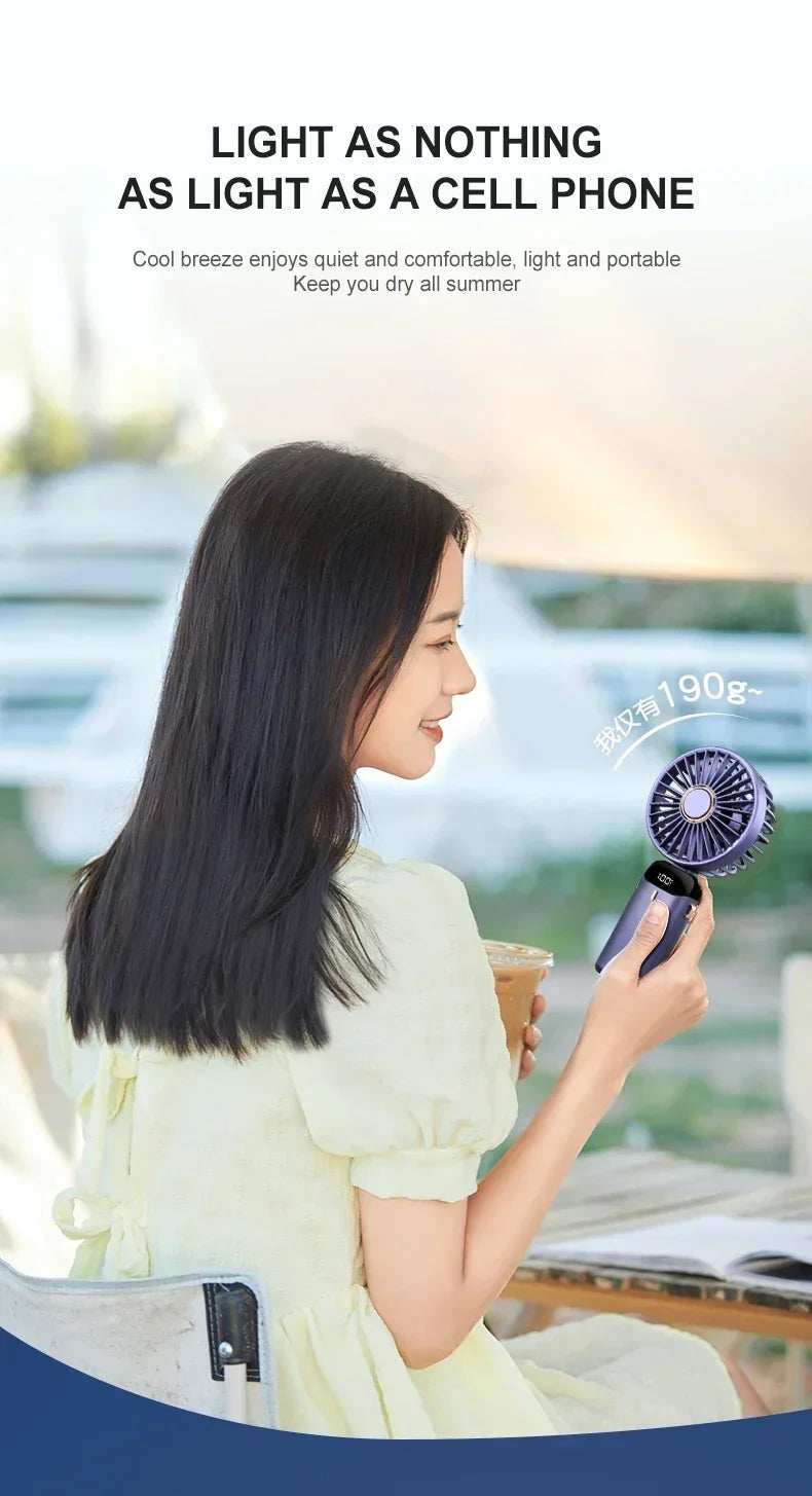 Fyndz Hands-Free Neck Fan — 5-Speed Portable Cooling Fan with LED Display