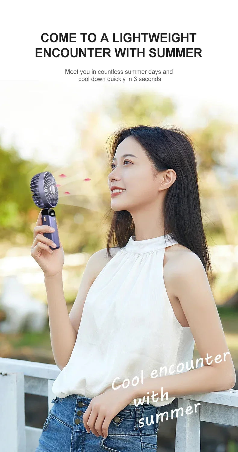 Fyndz Hands-Free Neck Fan — 5-Speed Portable Cooling Fan with LED Display