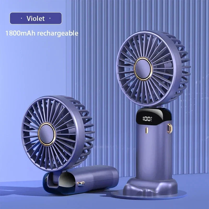 Fyndz Hands-Free Neck Fan — 5-Speed Portable Cooling Fan with LED Display