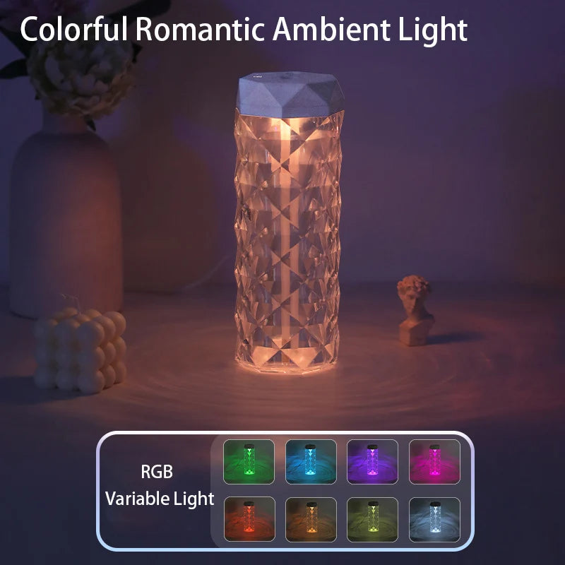 Crystal Glow Humidifier — Color-Changing Light + Cool Mist