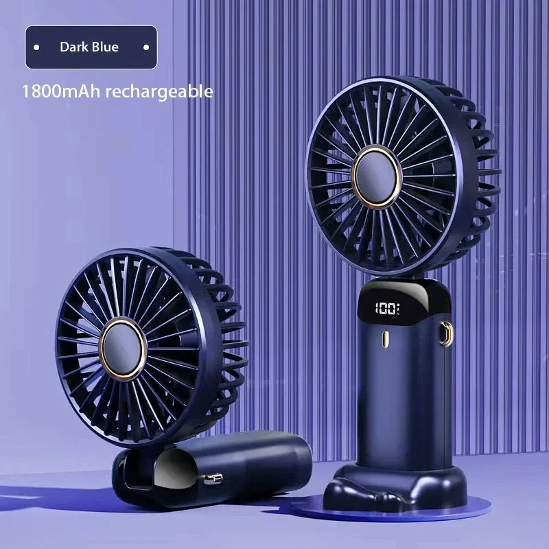 Fyndz Hands-Free Neck Fan — 5-Speed Portable Cooling Fan with LED Display