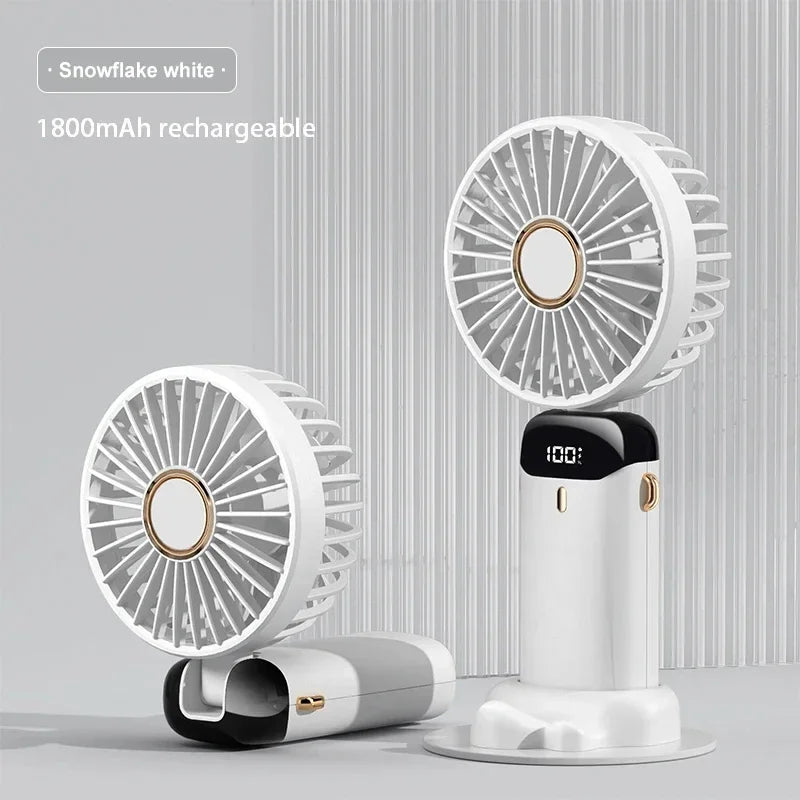 Fyndz Hands-Free Neck Fan — 5-Speed Portable Cooling Fan with LED Display