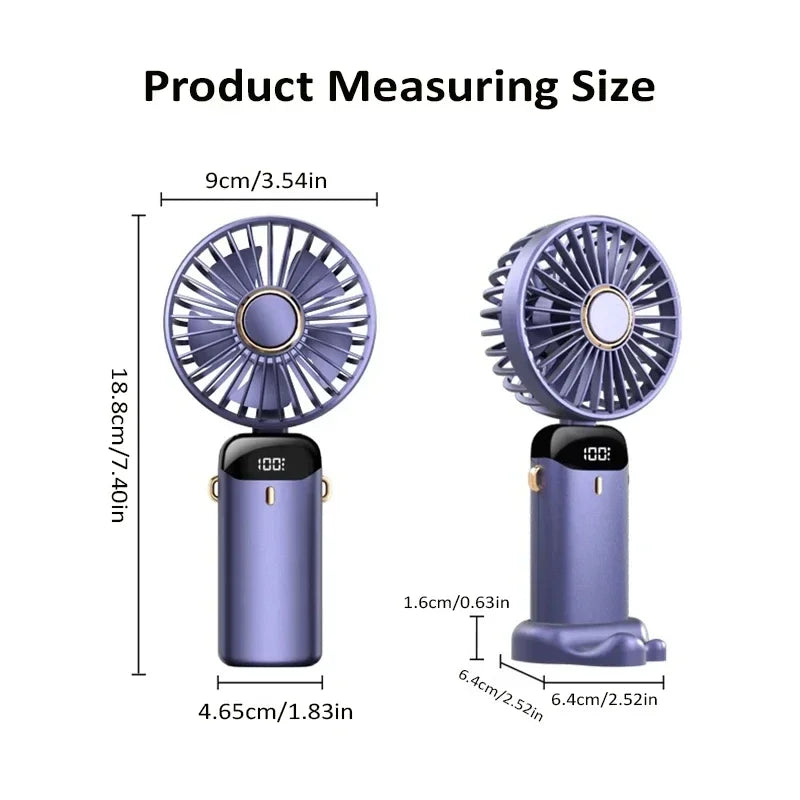 Fyndz Hands-Free Neck Fan — 5-Speed Portable Cooling Fan with LED Display