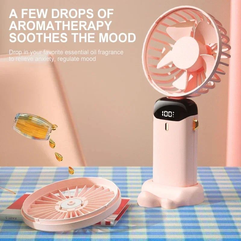 Fyndz Hands-Free Neck Fan — 5-Speed Portable Cooling Fan with LED Display
