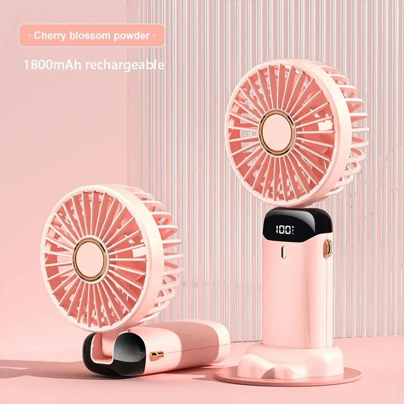 Fyndz Hands-Free Neck Fan — 5-Speed Portable Cooling Fan with LED Display