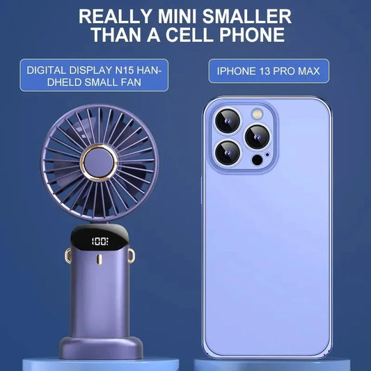 Fyndz Hands-Free Neck Fan — 5-Speed Portable Cooling Fan with LED Display