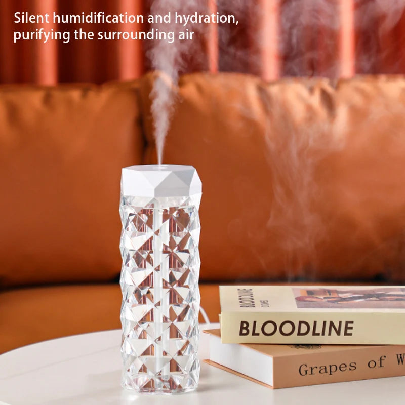 Crystal Glow Humidifier — Color-Changing Light + Cool Mist
