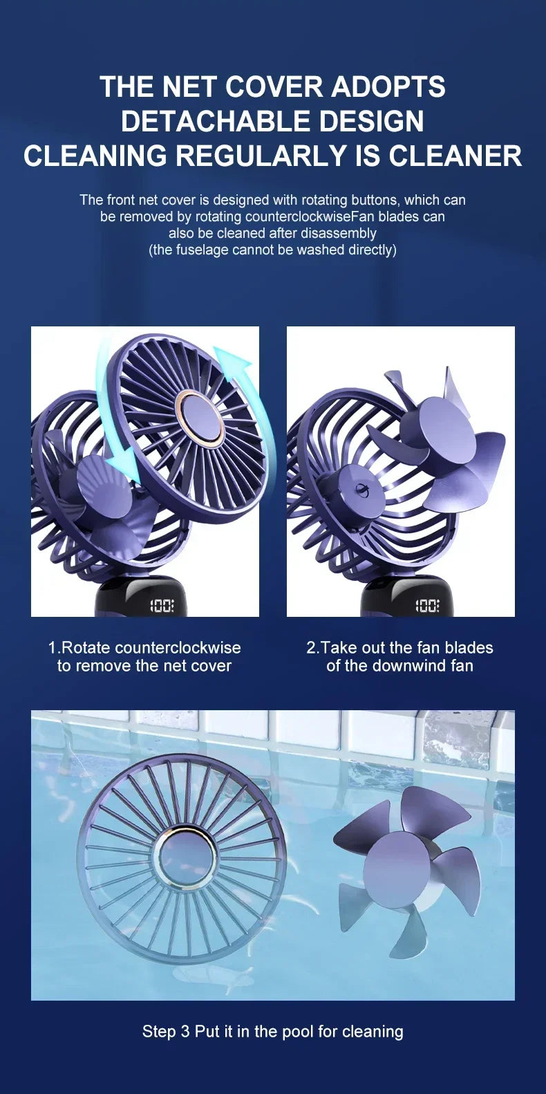 Fyndz Hands-Free Neck Fan — 5-Speed Portable Cooling Fan with LED Display