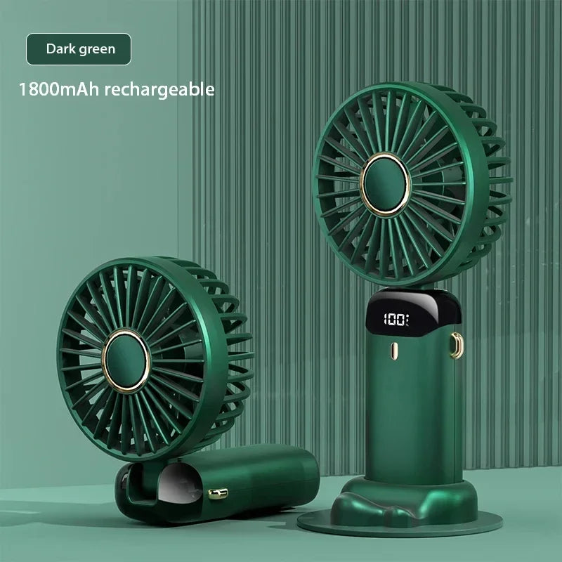Fyndz Hands-Free Neck Fan — 5-Speed Portable Cooling Fan with LED Display
