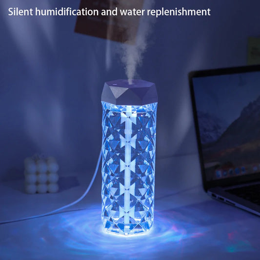 Crystal Glow Humidifier — Color-Changing Light + Cool Mist