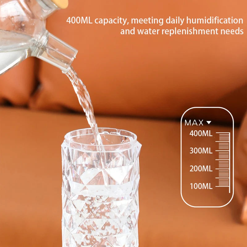 Crystal Glow Humidifier — Color-Changing Light + Cool Mist