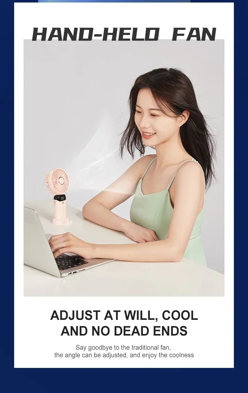 Fyndz Hands-Free Neck Fan — 5-Speed Portable Cooling Fan with LED Display