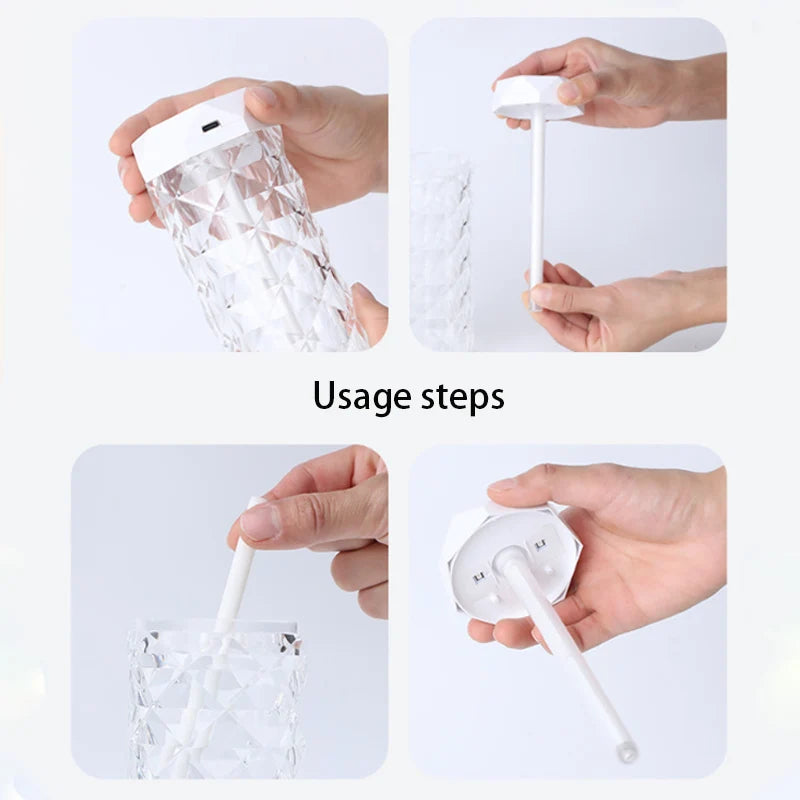 Crystal Glow Humidifier — Color-Changing Light + Cool Mist